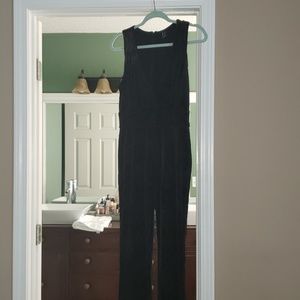 Velvet black jumpsuit